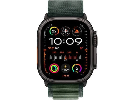 Apple Watch Ultra 2/ GPS/ Cellular/ 49mm/ Caja de Titanio/ Correa Loop Trail Verde/Gris M/L