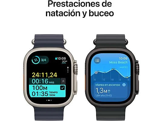 Apple Watch Ultra 2/ GPS/ Cellular/ 49mm/ Caja de Titanio/ Correa Loop Trail Verde/Gris M/L