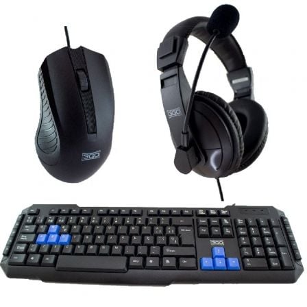 Pack Gaming 3GO COMBODRILEH 2/ Teclado + Ratón + Auriculares