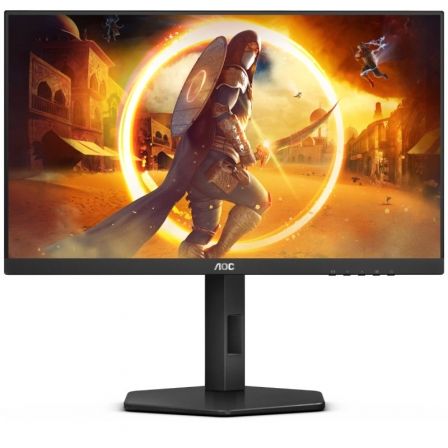 Monitor Gaming AOC 24G4X 23.8"/ Full HD/ 0.5ms/ 180Hz/ IPS/ Multimedia/ Regulable en altura/ Negro