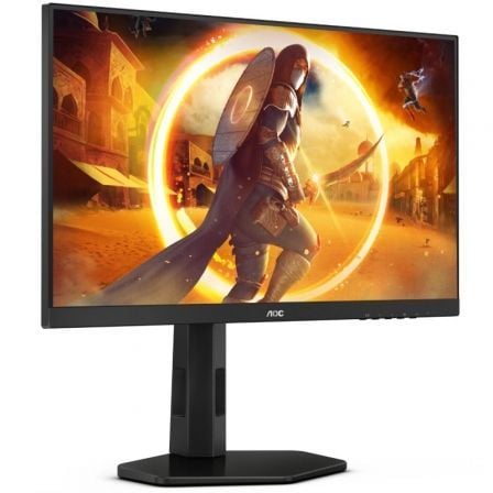 Monitor Gaming AOC 24G4X 23.8"/ Full HD/ 0.5ms/ 180Hz/ IPS/ Multimedia/ Regulable en altura/ Negro