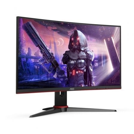 Monitor Gaming Curvo AOC C24G2AE 23.6"/ Full HD/ 1ms/ 165Hz/ VA/ Multimedia/ Negro