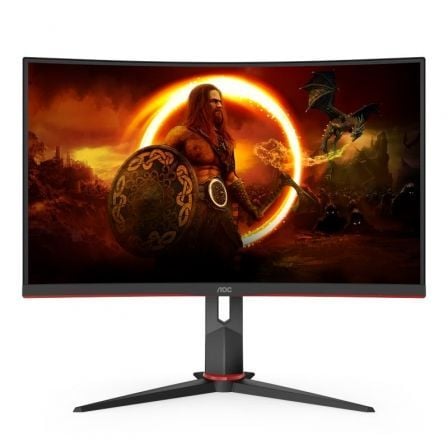 Monitor Gaming Curvo AOC C27G2ZU/BK 27"/ Full HD/ 0.5ms/ 240Hz/ VA/ Multimedia/ Regulable en altura/ Negro