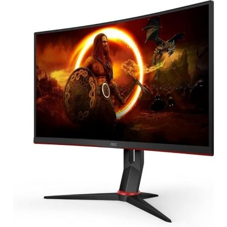 Monitor Gaming Curvo AOC C27G2ZU/BK 27"/ Full HD/ 0.5ms/ 240Hz/ VA/ Multimedia/ Regulable en altura/ Negro