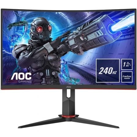 Monitor Gaming Curvo AOC C32G2ZE 31.5"/ Full HD/ 1ms/ 240Hz/ VA/ Negro