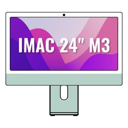 Apple iMac 24" Retina 4,5K / M3 8-Core CPU/ 8Gb/ 256Gb SSD/ 8-Core GPU/ Verde