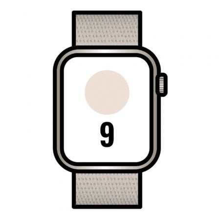 Apple Watch Series 9/ GPS/ 45mm/ Caja de Aluminio Blanco Estrella/ Correa Deportiva Loop Blanco Estrella