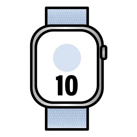 Apple Watch Series 10/ GPS/ 46mm/ Caja de Aluminio / Correa Loop Deportiva Azul Nube