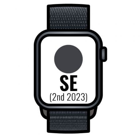 Apple Watch SE 2 Gen 2023/ GPS/ 40mm/ Caja de Aluminio Medianoche/ Correa Deportiva Loop Medianoche