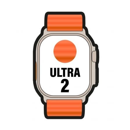 Apple Watch Ultra 2/ GPS/ Cellular/ 49mm/ Caja de Titanio/ Correa Ocean Naranja