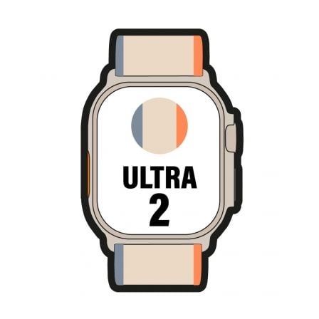 Apple Watch Ultra 2/ GPS/ Cellular/ 49mm/ Caja de Titanio/ Correa Loop Trail Naranja/Beis S/M