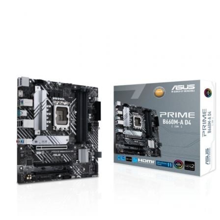 Placa Base Asus Prime B660M-A D4-CSM/ Socket 1700/ Micro ATX