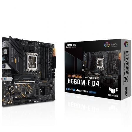 Placa Base Asus TUF GAMING B660M-E D4/ Socket 1700/ Micro ATX