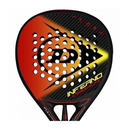 Pala de Pádel Dunlop Inferno Carbon Elite 2022/ Naranja y Amarilla