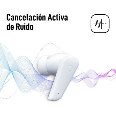 Auriculares Bluetooth Elbe ABTWS-005-B con estuche de carga/ Autonomía 3.5h/ Blancos