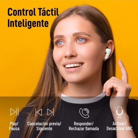 Auriculares Bluetooth Elbe ABTWS-005-B con estuche de carga/ Autonomía 3.5h/ Blancos