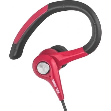 Auriculares Deportivos Elbe AU-107-MIC/ con Micrófono/ Jack 3.5/ Rojo y Negro