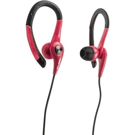 Auriculares Deportivos Elbe AU-107-MIC/ con Micrófono/ Jack 3.5/ Rojo y Negro