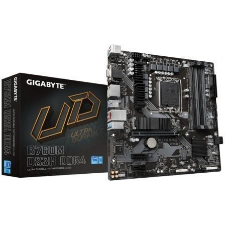 Placa Base Gigabyte B760M DS3H DDR4 Socket 1700/ Micro ATX