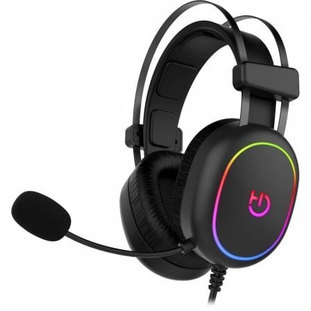 Auriculares Gaming con Micrófono Hiditec Erys ARGB/ Jack 3.5/ Negros