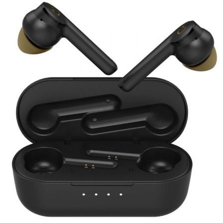 Auriculares Bluetooth Hiditec Vesta 90's Limited Edition con estuche de carga/ Autonomía 8h/ Negros