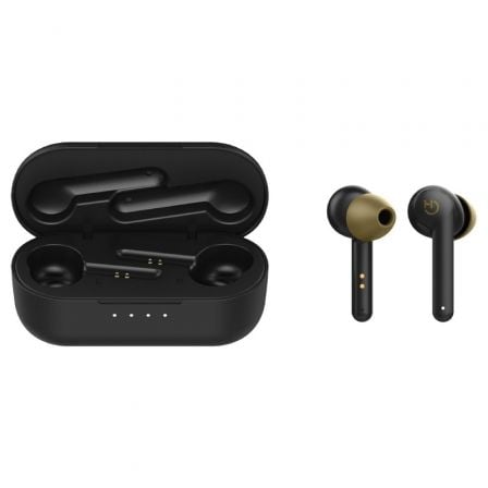 Auriculares Bluetooth Hiditec Vesta 90's Limited Edition con estuche de carga/ Autonomía 8h/ Negros