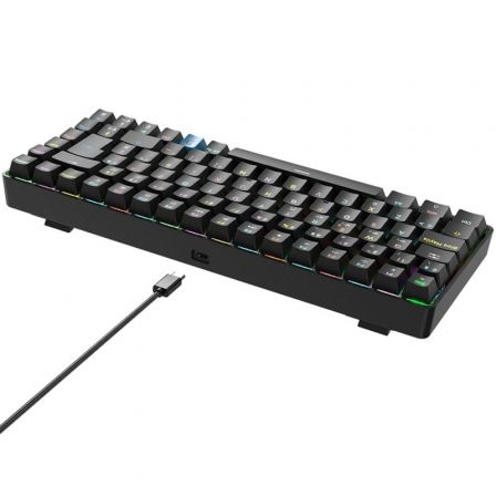 Teclado Gaming Mecánico Inalámbrico Hiditec GM1K/ Hot-Swap switch Gateron Brown