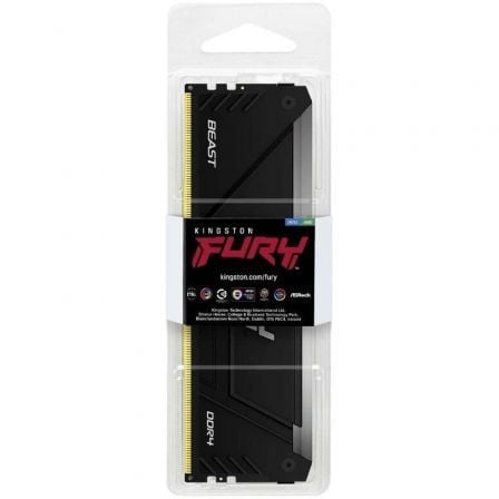 Memoria RAM Kingston FURY Beast RGB 8GB/ DDR4/ 3200MHz/ 1.35V/ CL16/ DIMM