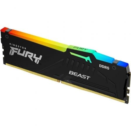 Memoria RAM Kingston FURY Beast RGB 16GB/ DDR5/ 6000MHz/ 1.4V/ CL30/ DIMM