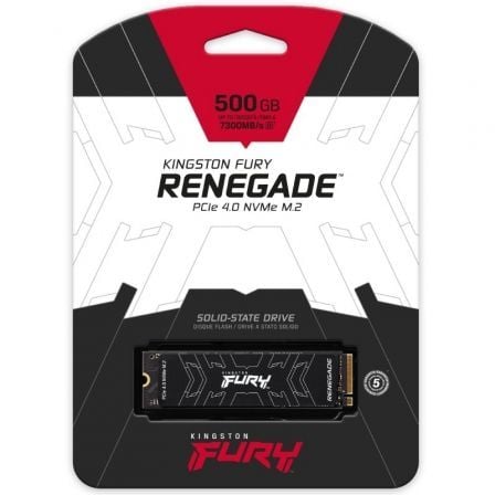 Disco SSD Kingston FURY Renegade 500GB/ M.2 2280 PCIe 4.0/ Con Difusor Térmico