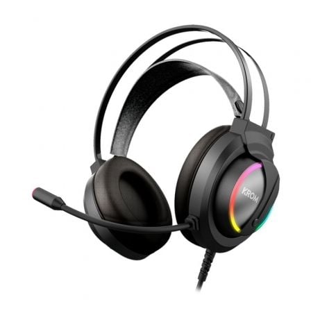 Auriculares Gaming con Micrófono Krom Kappa/ Jack 3.5/ USB 2.0/ Negros