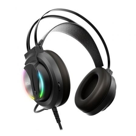 Auriculares Gaming con Micrófono Krom Kappa/ Jack 3.5/ USB 2.0/ Negros