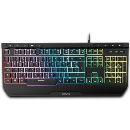 Pack Gaming Krom kenya/ Teclado RGB + Ratón Óptico + Alfombrilla + Auriculares