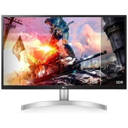 Monitor Gaming Polivalente LG 27UL500-W 27"/ 4K/ 5ms/ 60Hz/ IPS/ Plata y Blanco