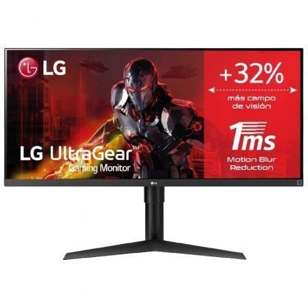 Monitor Gaming Ultrapanorámico LG 34WP65G-B 34"/ WFHD/ 1ms/ 75Hz/ IPS/ Regulable en altura/ Negro