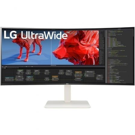 Monitor Profesional Ultrapanorámico Curvo LG UltraWide 38WR85QC-W 37.5"/ WQHD+/ Multimedia/ Blanco