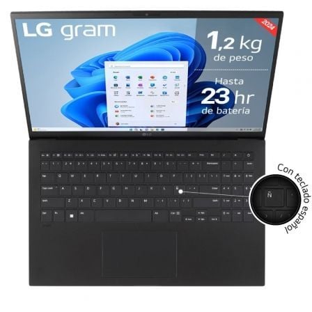 Portátil LG Gram 15Z90S-G.AD78B Intel Core Ultra 7-155H/ 32GB/ 1TB SSD/ 15.6"/ Win11