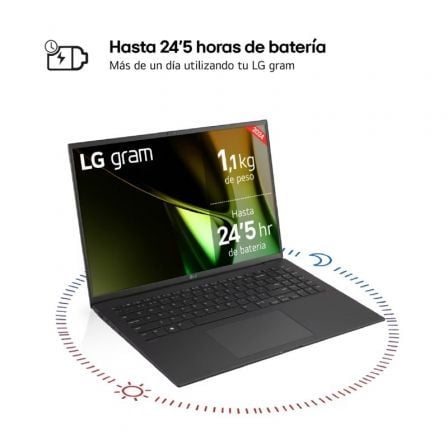 Portátil LG Gram 16Z90S-G.AD7BB Intel Core Ultra 7-155H/ 32GB/ 2TB SSD/ 16"/ Win11