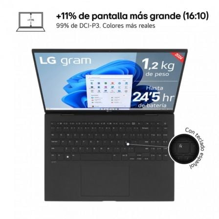 Portátil LG Gram Pro 16Z90SP-K.AD75B Intel Core Ultra 7-155H/ 32GB/ 512GB SSD/ 16"/ Win11