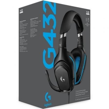 Auriculares Gaming con Micrófono Logitech G432/ USB 2.0/ Jack 3.5/ Negros