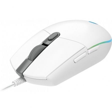 Ratón Gaming Logitech G102 Lightsync/ Hasta 8000 DPI/ Blanco