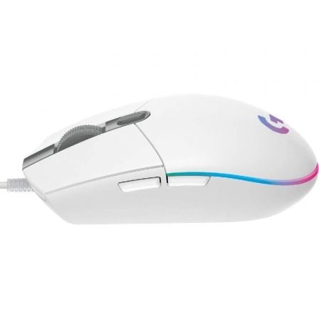 Ratón Gaming Logitech G102 Lightsync/ Hasta 8000 DPI/ Blanco