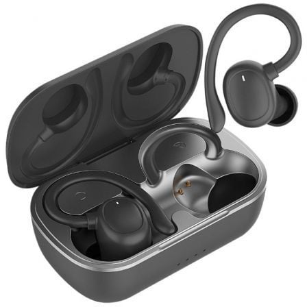 Auriculares Deportivos Bluetooth Muvit iO Smart True Wireless Sport ENC con estuche de carga/ Autonomía 6h/ Negros