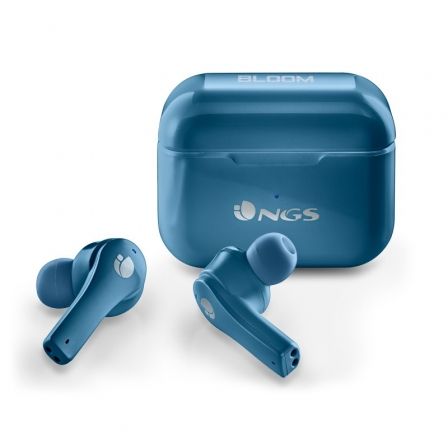 Auriculares Bluetooth NGS Ártica Bloom con estuche de carga/ Autonomía 6h/ Azules