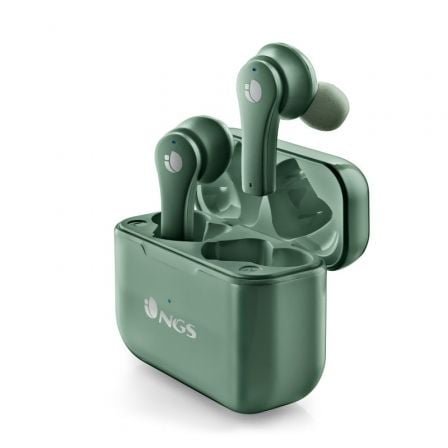 Auriculares Bluetooth NGS Ártica Bloom con estuche de carga/ Autonomía 6h/ Verdes