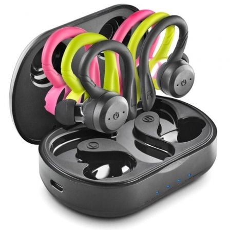 Auriculares Deportivos Bluetooth NGS Ártica Jogger con estuche de carga/ Autonomía 10h/ Negros