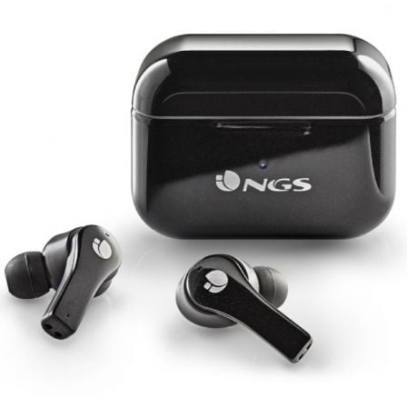 Auriculares Bluetooth NGS Ártica Bloom con estuche de carga/ Autonomía 6h/ Negros