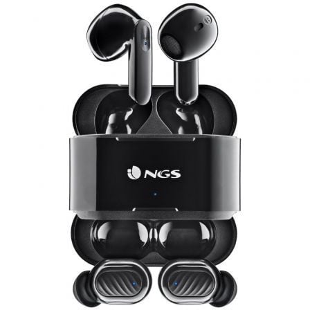 Auriculares Bluetooth NGS Ártica Duo con estuche de carga/ Autonomía 5h/ Negros