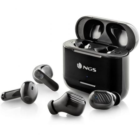 Auriculares Bluetooth NGS Ártica Duo con estuche de carga/ Autonomía 5h/ Negros