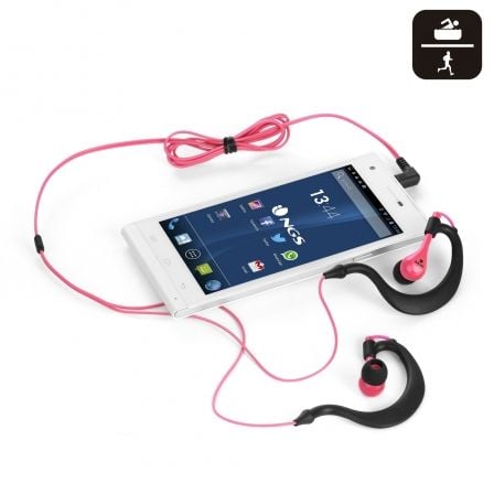 Auriculares Deportivos NGS Tritón/ Jack 3.5/ Rosas